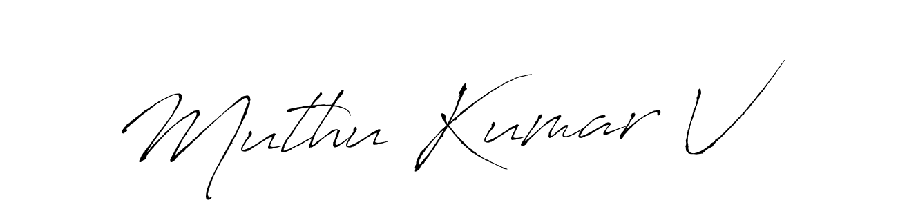 It looks lik you need a new signature style for name Muthu Kumar V. Design unique handwritten (Antro_Vectra) signature with our free signature maker in just a few clicks. Muthu Kumar V signature style 6 images and pictures png