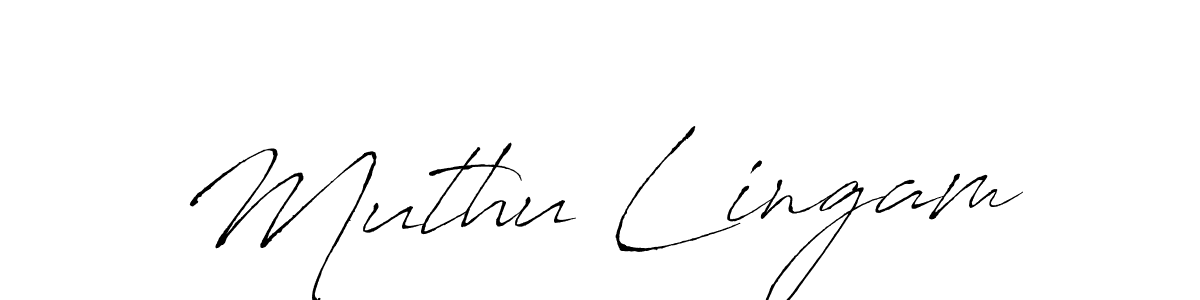 Design your own signature with our free online signature maker. With this signature software, you can create a handwritten (Antro_Vectra) signature for name Muthu Lingam. Muthu Lingam signature style 6 images and pictures png