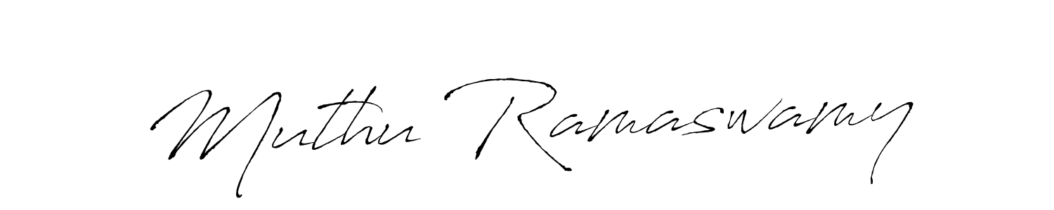 Muthu Ramaswamy stylish signature style. Best Handwritten Sign (Antro_Vectra) for my name. Handwritten Signature Collection Ideas for my name Muthu Ramaswamy. Muthu Ramaswamy signature style 6 images and pictures png