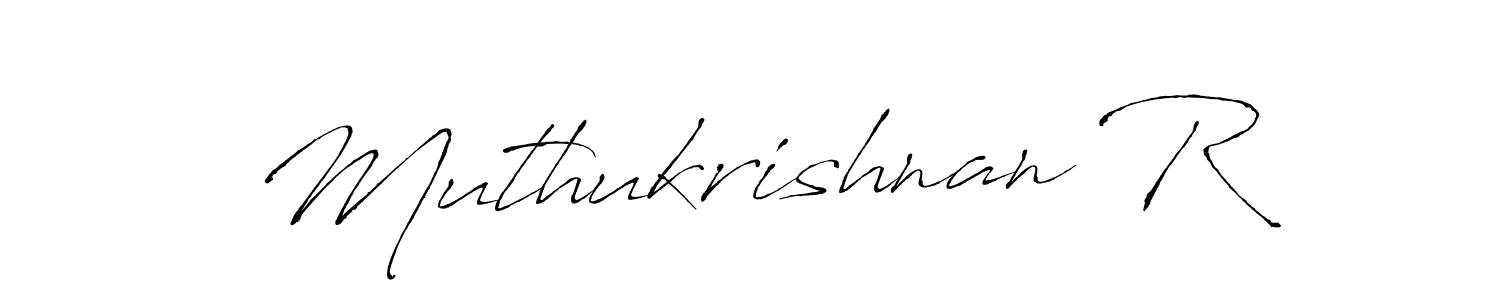 Antro_Vectra is a professional signature style that is perfect for those who want to add a touch of class to their signature. It is also a great choice for those who want to make their signature more unique. Get Muthukrishnan R name to fancy signature for free. Muthukrishnan R signature style 6 images and pictures png