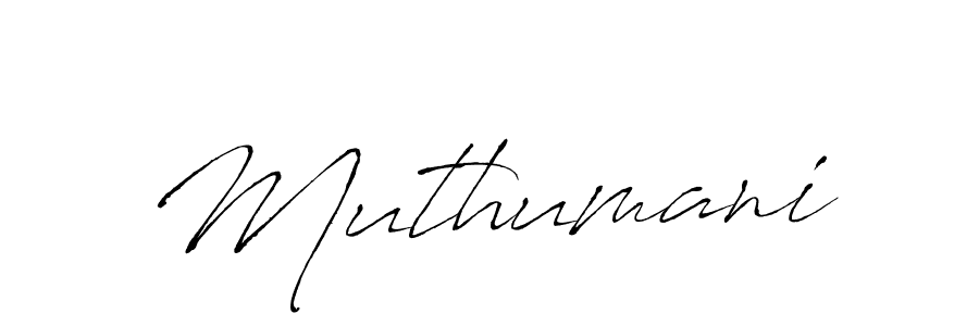 Design your own signature with our free online signature maker. With this signature software, you can create a handwritten (Antro_Vectra) signature for name Muthumani. Muthumani signature style 6 images and pictures png