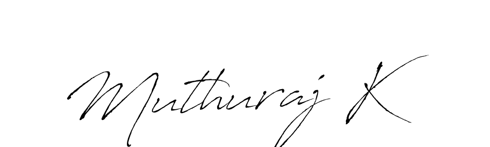 Muthuraj K stylish signature style. Best Handwritten Sign (Antro_Vectra) for my name. Handwritten Signature Collection Ideas for my name Muthuraj K. Muthuraj K signature style 6 images and pictures png