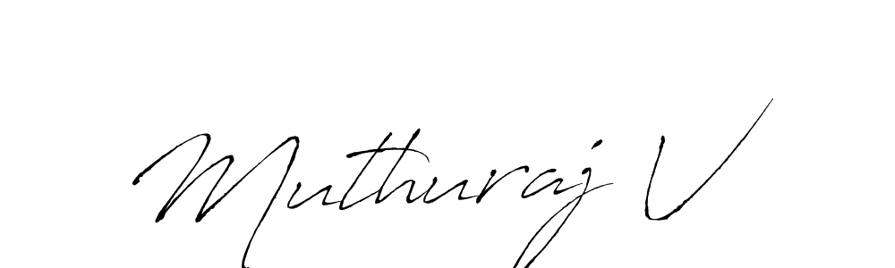 Use a signature maker to create a handwritten signature online. With this signature software, you can design (Antro_Vectra) your own signature for name Muthuraj V. Muthuraj V signature style 6 images and pictures png