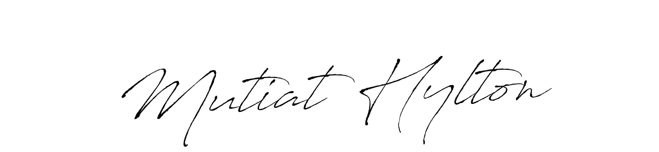 Design your own signature with our free online signature maker. With this signature software, you can create a handwritten (Antro_Vectra) signature for name Mutiat Hylton. Mutiat Hylton signature style 6 images and pictures png