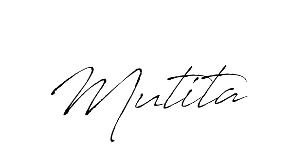 Design your own signature with our free online signature maker. With this signature software, you can create a handwritten (Antro_Vectra) signature for name Mutita. Mutita signature style 6 images and pictures png