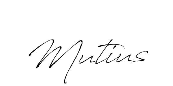 Create a beautiful signature design for name Mutius. With this signature (Antro_Vectra) fonts, you can make a handwritten signature for free. Mutius signature style 6 images and pictures png