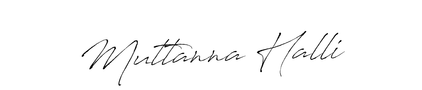 How to make Muttanna Halli name signature. Use Antro_Vectra style for creating short signs online. This is the latest handwritten sign. Muttanna Halli signature style 6 images and pictures png