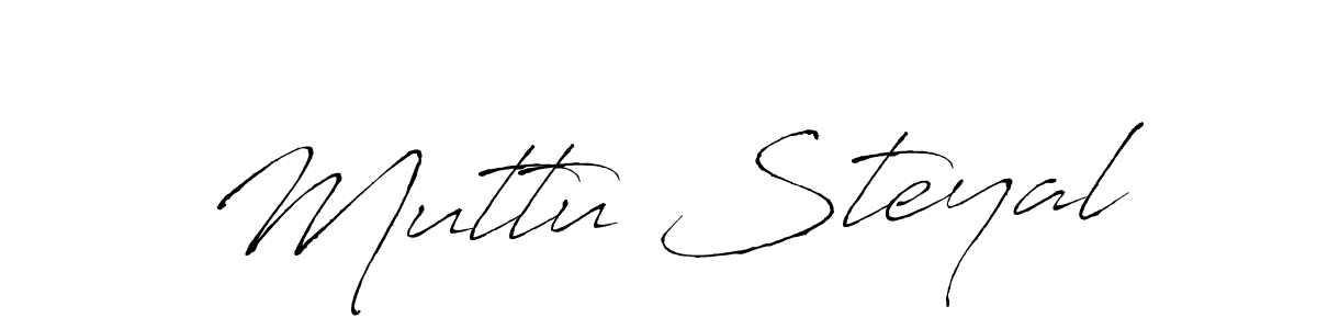 This is the best signature style for the Muttu Steyal name. Also you like these signature font (Antro_Vectra). Mix name signature. Muttu Steyal signature style 6 images and pictures png