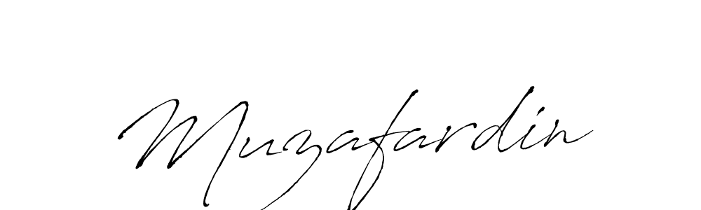 Make a beautiful signature design for name Muzafardin. With this signature (Antro_Vectra) style, you can create a handwritten signature for free. Muzafardin signature style 6 images and pictures png