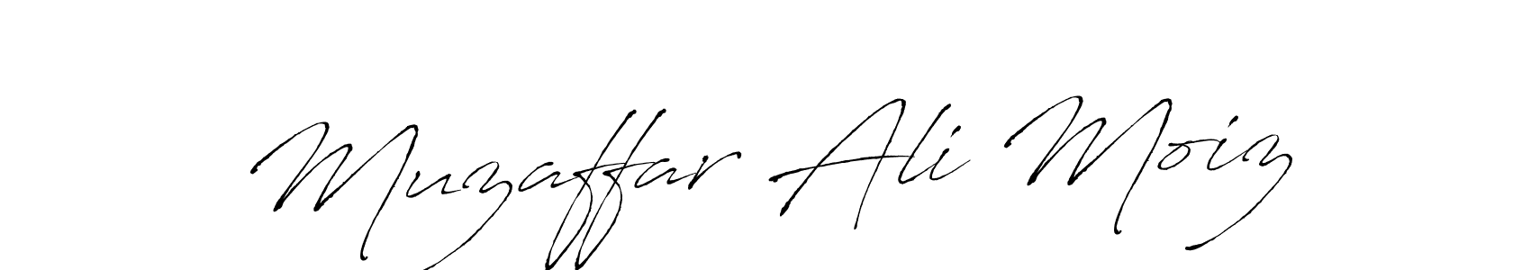 Also we have Muzaffar Ali Moiz name is the best signature style. Create professional handwritten signature collection using Antro_Vectra autograph style. Muzaffar Ali Moiz signature style 6 images and pictures png