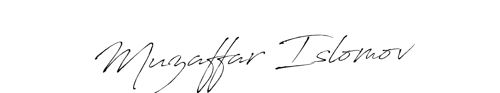 Make a beautiful signature design for name Muzaffar Islomov. With this signature (Antro_Vectra) style, you can create a handwritten signature for free. Muzaffar Islomov signature style 6 images and pictures png