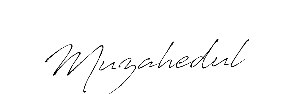 Create a beautiful signature design for name Muzahedul. With this signature (Antro_Vectra) fonts, you can make a handwritten signature for free. Muzahedul signature style 6 images and pictures png