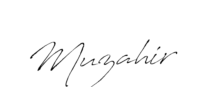 How to make Muzahir signature? Antro_Vectra is a professional autograph style. Create handwritten signature for Muzahir name. Muzahir signature style 6 images and pictures png