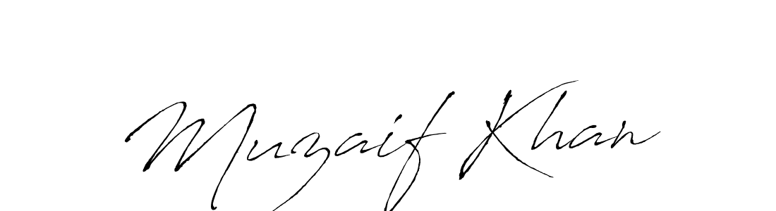 Create a beautiful signature design for name Muzaif Khan. With this signature (Antro_Vectra) fonts, you can make a handwritten signature for free. Muzaif Khan signature style 6 images and pictures png