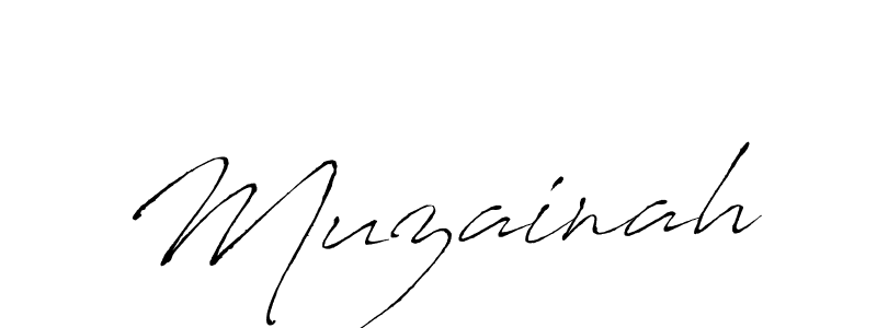 Make a beautiful signature design for name Muzainah. With this signature (Antro_Vectra) style, you can create a handwritten signature for free. Muzainah signature style 6 images and pictures png