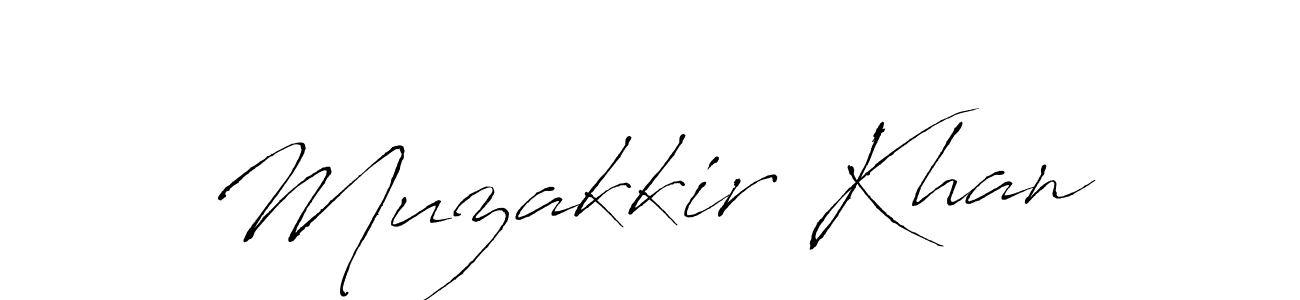 Design your own signature with our free online signature maker. With this signature software, you can create a handwritten (Antro_Vectra) signature for name Muzakkir Khan. Muzakkir Khan signature style 6 images and pictures png