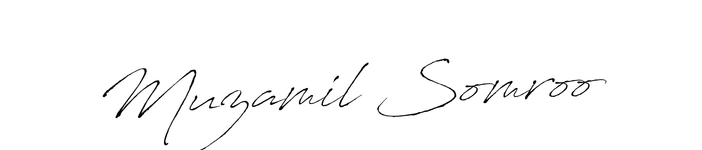 Also we have Muzamil Somroo name is the best signature style. Create professional handwritten signature collection using Antro_Vectra autograph style. Muzamil Somroo signature style 6 images and pictures png