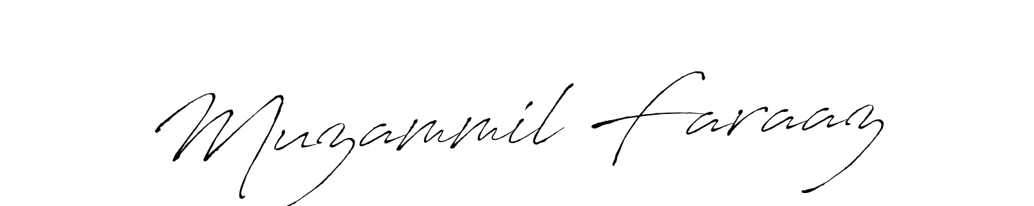 Create a beautiful signature design for name Muzammil Faraaz. With this signature (Antro_Vectra) fonts, you can make a handwritten signature for free. Muzammil Faraaz signature style 6 images and pictures png