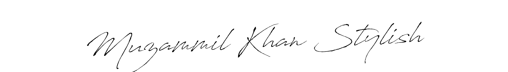 Design your own signature with our free online signature maker. With this signature software, you can create a handwritten (Antro_Vectra) signature for name Muzammil Khan Stylish. Muzammil Khan Stylish signature style 6 images and pictures png