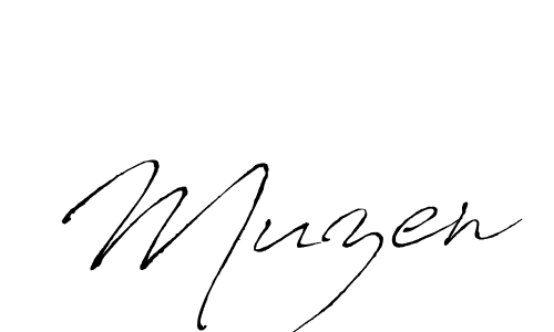 Make a beautiful signature design for name Muzen. With this signature (Antro_Vectra) style, you can create a handwritten signature for free. Muzen signature style 6 images and pictures png