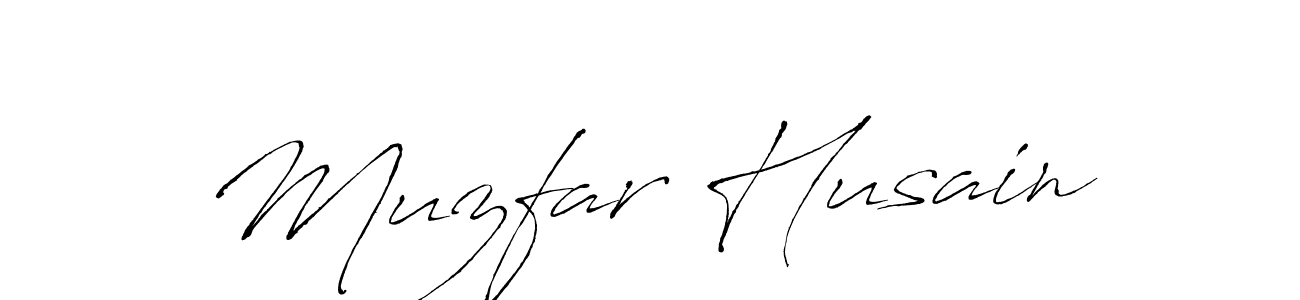 Make a beautiful signature design for name Muzfar Husain. With this signature (Antro_Vectra) style, you can create a handwritten signature for free. Muzfar Husain signature style 6 images and pictures png