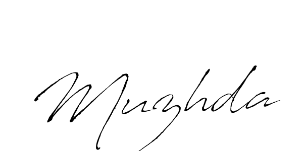 Design your own signature with our free online signature maker. With this signature software, you can create a handwritten (Antro_Vectra) signature for name Muzhda. Muzhda signature style 6 images and pictures png