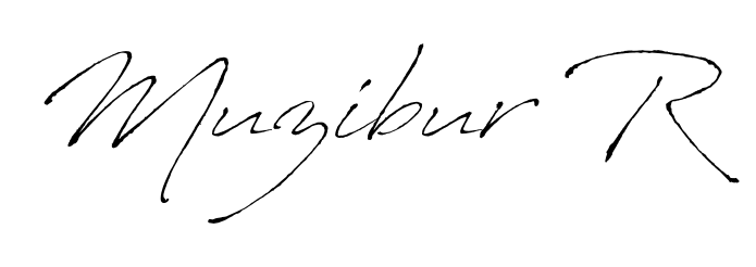Stand out with a creative autograph for Muzibur R. The Antro_Vectra styling blends modern aesthetics with classic signature flourishes. Muzibur R signature style 6 images and pictures png