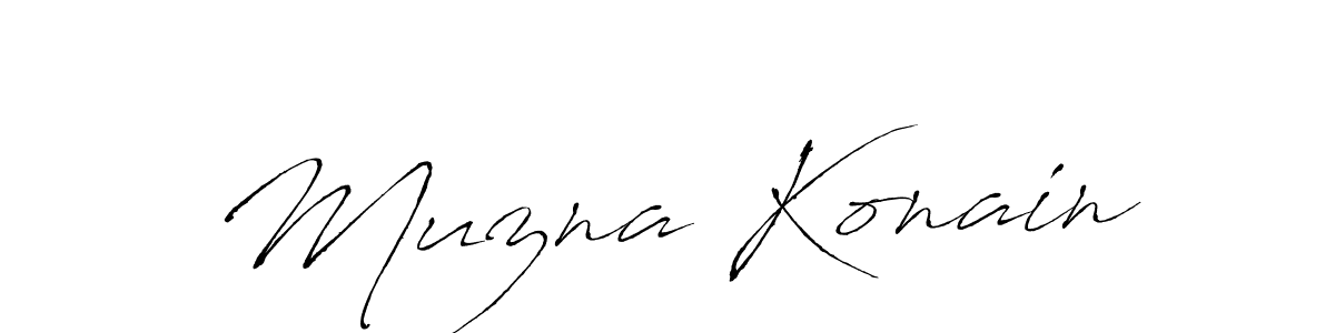 Design your own signature with our free online signature maker. With this signature software, you can create a handwritten (Antro_Vectra) signature for name Muzna Konain. Muzna Konain signature style 6 images and pictures png