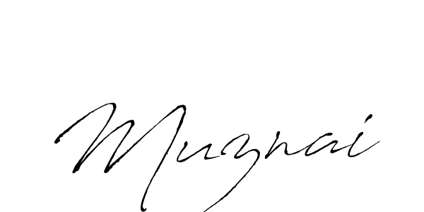 Design your own signature with our free online signature maker. With this signature software, you can create a handwritten (Antro_Vectra) signature for name Muznai. Muznai signature style 6 images and pictures png