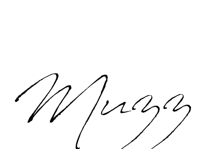 Create a beautiful signature design for name Muzz. With this signature (Antro_Vectra) fonts, you can make a handwritten signature for free. Muzz signature style 6 images and pictures png