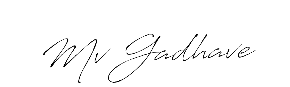 How to make Mv Gadhave signature? Antro_Vectra is a professional autograph style. Create handwritten signature for Mv Gadhave name. Mv Gadhave signature style 6 images and pictures png