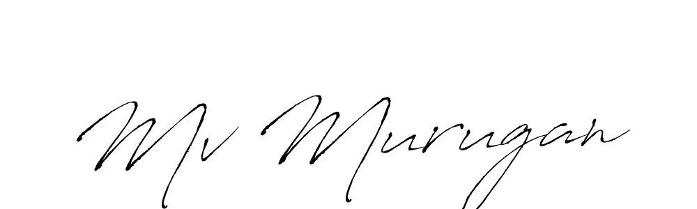 Design your own signature with our free online signature maker. With this signature software, you can create a handwritten (Antro_Vectra) signature for name Mv Murugan. Mv Murugan signature style 6 images and pictures png