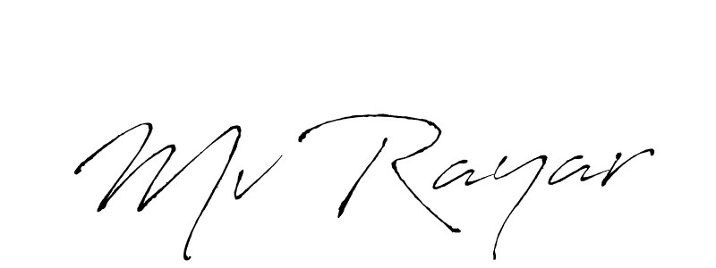 How to make Mv Rayar name signature. Use Antro_Vectra style for creating short signs online. This is the latest handwritten sign. Mv Rayar signature style 6 images and pictures png