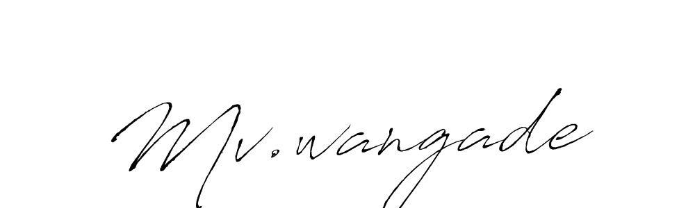 Design your own signature with our free online signature maker. With this signature software, you can create a handwritten (Antro_Vectra) signature for name Mv.wangade. Mv.wangade signature style 6 images and pictures png