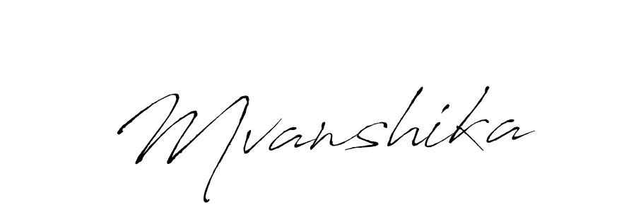 Make a beautiful signature design for name Mvanshika. With this signature (Antro_Vectra) style, you can create a handwritten signature for free. Mvanshika signature style 6 images and pictures png