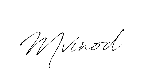 Mvinod stylish signature style. Best Handwritten Sign (Antro_Vectra) for my name. Handwritten Signature Collection Ideas for my name Mvinod. Mvinod signature style 6 images and pictures png