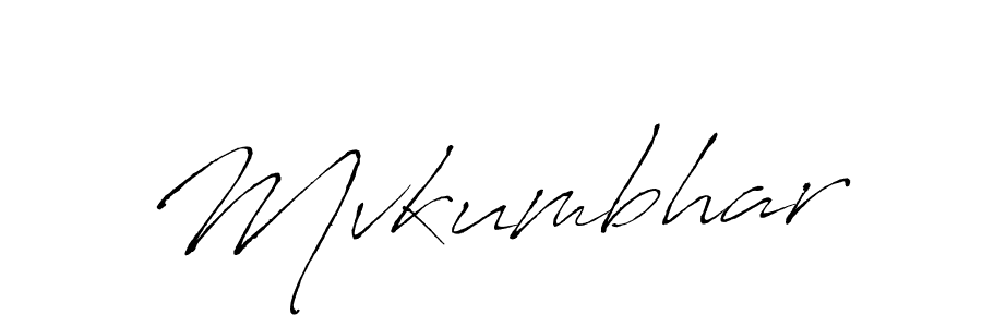 Design your own signature with our free online signature maker. With this signature software, you can create a handwritten (Antro_Vectra) signature for name Mvkumbhar. Mvkumbhar signature style 6 images and pictures png