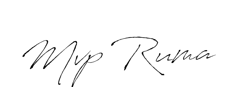 Antro_Vectra is a professional signature style that is perfect for those who want to add a touch of class to their signature. It is also a great choice for those who want to make their signature more unique. Get Mvp Ruma name to fancy signature for free. Mvp Ruma signature style 6 images and pictures png