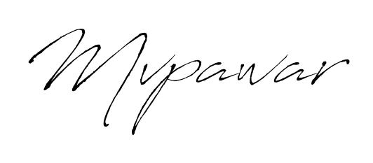 A stylish, flowing autograph style designed for name Mvpawar using Antro_Vectra typography. Perfect for digital creative projects. Mvpawar signature style 6 images and pictures png