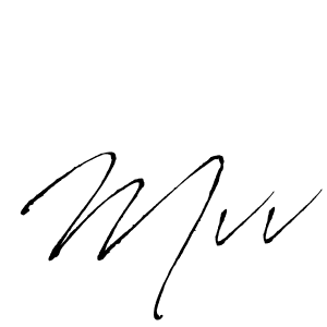 Make a beautiful signature design for name Mvv. With this signature (Antro_Vectra) style, you can create a handwritten signature for free. Mvv signature style 6 images and pictures png