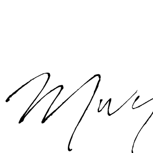 You should practise on your own different ways (Antro_Vectra) to write your name (Mwy) in signature. don't let someone else do it for you. Mwy signature style 6 images and pictures png