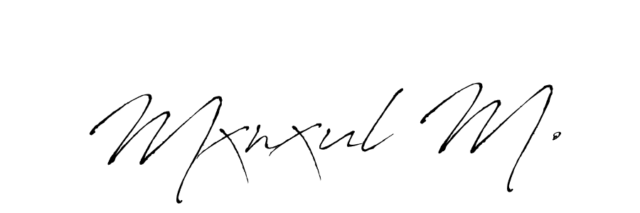 Antro_Vectra is a professional signature style that is perfect for those who want to add a touch of class to their signature. It is also a great choice for those who want to make their signature more unique. Get Mxnxul M. name to fancy signature for free. Mxnxul M. signature style 6 images and pictures png