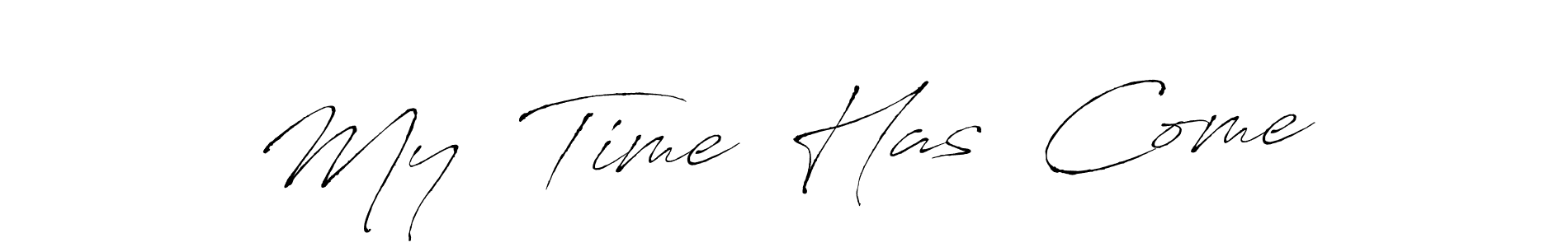 The best way (Antro_Vectra) to make a short signature is to pick only two or three words in your name. The name My  Time  Has  Come include a total of six letters. For converting this name. My  Time  Has  Come signature style 6 images and pictures png