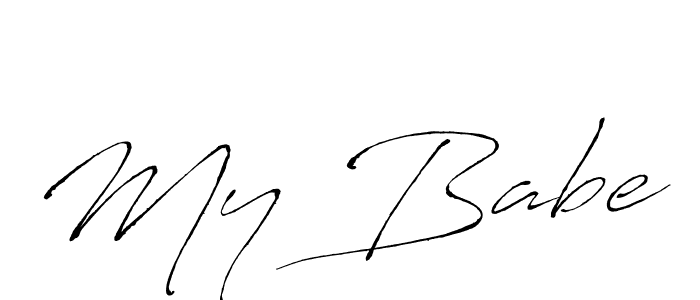 Create a beautiful signature design for name My Babe. With this signature (Antro_Vectra) fonts, you can make a handwritten signature for free. My Babe signature style 6 images and pictures png