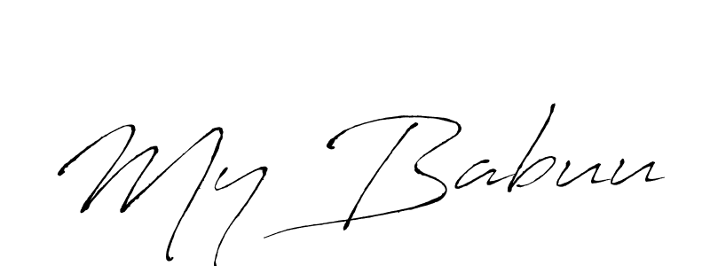 Make a beautiful signature design for name My Babuu. With this signature (Antro_Vectra) style, you can create a handwritten signature for free. My Babuu signature style 6 images and pictures png