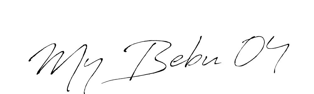 Design your own signature with our free online signature maker. With this signature software, you can create a handwritten (Antro_Vectra) signature for name My Bebu 04. My Bebu 04 signature style 6 images and pictures png