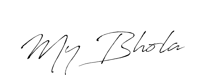 Use a signature maker to create a handwritten signature online. With this signature software, you can design (Antro_Vectra) your own signature for name My Bhola. My Bhola signature style 6 images and pictures png