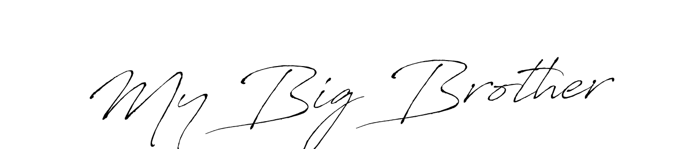 You can use this online signature creator to create a handwritten signature for the name My Big Brother. This is the best online autograph maker. My Big Brother signature style 6 images and pictures png