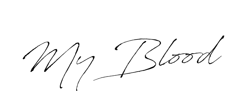 Design your own signature with our free online signature maker. With this signature software, you can create a handwritten (Antro_Vectra) signature for name My Blood. My Blood signature style 6 images and pictures png