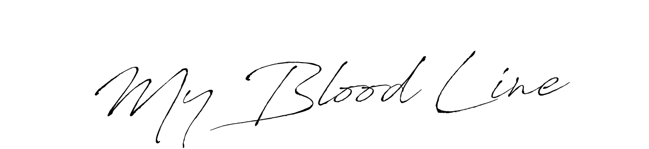 Design your own signature with our free online signature maker. With this signature software, you can create a handwritten (Antro_Vectra) signature for name My Blood Line. My Blood Line signature style 6 images and pictures png